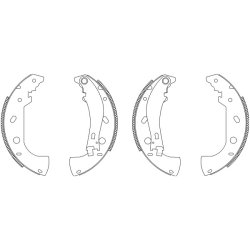 Brake Shoe Set MINTEX MSK162 OE Ref 9947939 MINTEX
