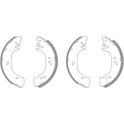 Brake Shoe Set MINTEX MSK163 OE Ref 1570221 MINTEX