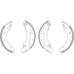 Brake Shoe Set MINTEX MSK169 OE Ref 6710016