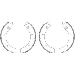 Brake Shoe Set MINTEX MSK171 OE Ref 87GX2200BA MINTEX