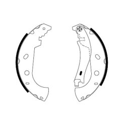 Brake Shoe Set MINTEX MSK184 OE Ref 9947939