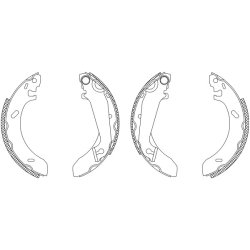 Brake Shoe Set MINTEX MSK186 OE Ref 76HB14401DA MINTEX