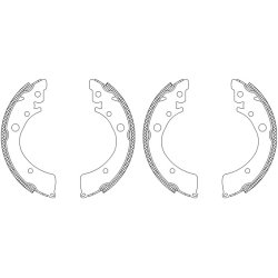 Brake Shoe Set MINTEX MSK188 OE Ref 43153SE0S01 MINTEX