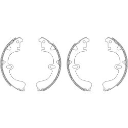 Brake Shoe Set MINTEX MSK191 OE Ref 0449720100