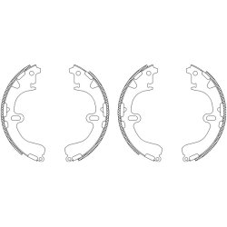 Brake Shoe Set MINTEX MSK192 OE Ref 0449512110 MINTEX