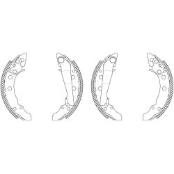 Brake Shoe Set MINTEX MSK193 OE Ref 531698525X MINTEX