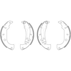 Brake Shoe Set MINTEX MSK197 OE Ref 60810038 MINTEX
