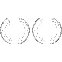 Brake Shoe Set MINTEX MSK213 OE Ref 0060750472