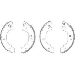 Brake Shoe Set MINTEX MSK217 OE Ref 94VX2200AB MINTEX