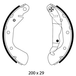 Brake Shoe Set MINTEX MSK225 OE Ref 1605041 MINTEX