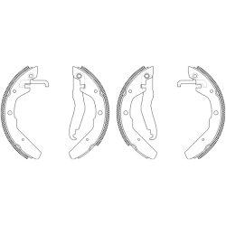 Brake Shoe Set MINTEX MSK274 OE Ref 251698531EX MINTEX