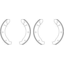 Brake Shoe Set MINTEX MSK281 OE Ref 131698237QV