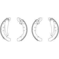 Brake Shoe Set MINTEX MSK285 OE Ref 8A0609526B MINTEX