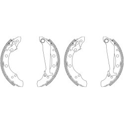 Brake Shoe Set MINTEX MSK287 OE Ref 357609527 MINTEX