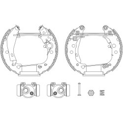 Brake Shoe Set MINTEX MSP006 OE Ref 95655344 MINTEX