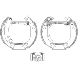 Brake Shoe Set MINTEX MSP018 OE Ref 0005890500 MINTEX