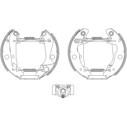 Brake Shoe Set MINTEX MSP039 OE Ref 424199