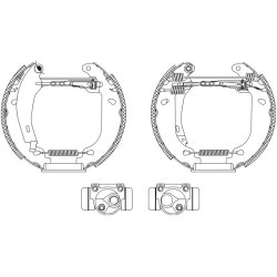 Brake Shoe Set MINTEX MSP045 OE Ref 7701204268 MINTEX