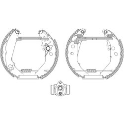 Brake Shoe Set MINTEX MSP061 OE Ref 7166588 MINTEX