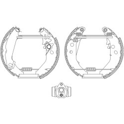 Brake Shoe Set MINTEX MSP063 OE Ref 6183876 MINTEX