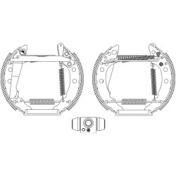 Brake Shoe Set MINTEX MSP099 OE Ref 191609528 MINTEX