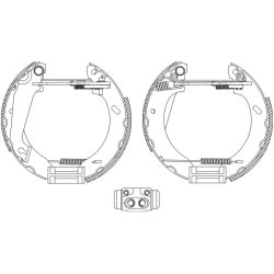 Brake Shoe Set MINTEX MSP103 OE Ref 91AB2200LA MINTEX
