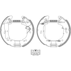 Brake Shoe Set MINTEX MSP115 OE Ref 6733350
