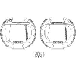 Brake Shoe Set MINTEX MSP121 OE Ref 115331144