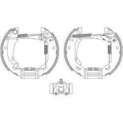 Brake Shoe Set MINTEX MSP125 OE Ref 424125