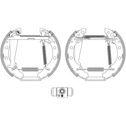 Brake Shoe Set MINTEX MSP153 OE Ref 6Q0698525B MINTEX
