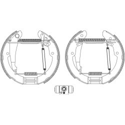 Brake Shoe Set MINTEX MSP160 OE Ref 1J0698525B MINTEX