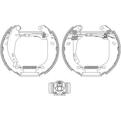 Brake Shoe Set MINTEX MSP179 OE Ref YS6J2200AA MINTEX