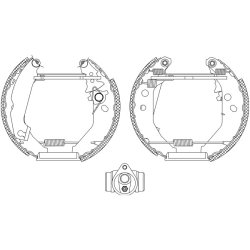 Brake Shoe Set MINTEX MSP185 OE Ref 94FX2200CA MINTEX