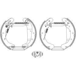 Brake Shoe Set MINTEX MSP190 OE Ref 1605920 MINTEX