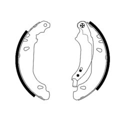Brake Shoe Set MINTEX MSP204 MINTEX