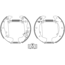 Brake Shoe Set MINTEX MSP209 OE Ref 7701202205 MINTEX