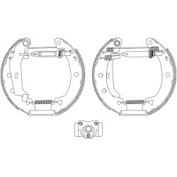 Brake Shoe Set MINTEX MSP211 OE Ref 720466