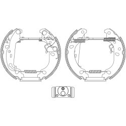 Brake Shoe Set MINTEX MSP234 OE Ref YS512200AB MINTEX