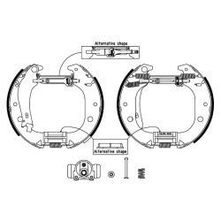 Brake Shoe Set MINTEX MSP238 OE Ref 93803341 MINTEX