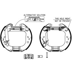 Brake Shoe Set MINTEX MSP240 OE Ref 77362756 MINTEX