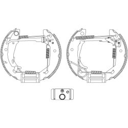 Brake Shoe Set MINTEX MSP283 OE Ref 1684200320 MINTEX