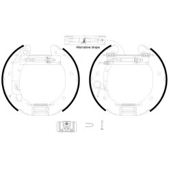Brake Shoe Set MINTEX MSP286 OE Ref 4241L2 MINTEX