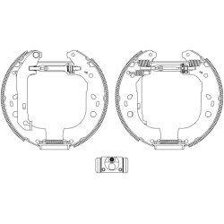 Brake Shoe Set MINTEX MSP287 OE Ref 2T142200AA MINTEX