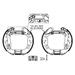 Brake Shoe Set MINTEX MSP290 OE Ref 77364264