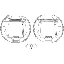 Brake Shoe Set MINTEX MSP303 OE Ref 1J0698525B MINTEX