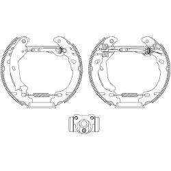 Brake Shoe Set MINTEX MSP304 OE Ref 77362615 MINTEX