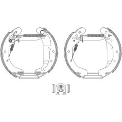 Brake Shoe Set MINTEX MSP325 OE Ref 90512792 MINTEX