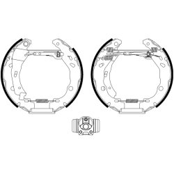 Brake Shoe Set MINTEX MSP326 OE Ref 7701207178 MINTEX