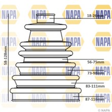 Drive Shaft Bellow NAPA NCB8001 NAPA