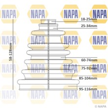 Drive Shaft Bellow NAPA NCB8003 NAPA